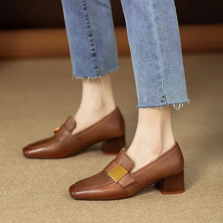 EMMA | Metallic Accent Loafers