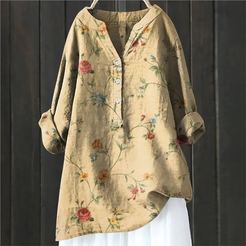 CILLIA | Floral Button-Down Blouse