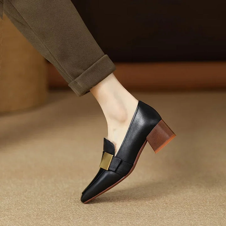 EMMA | Metallic Accent Loafers