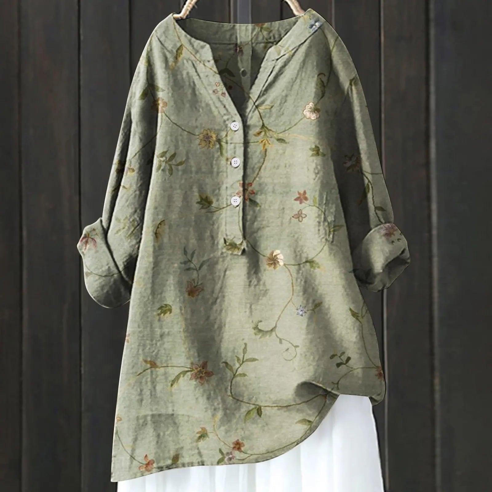 CILLIA | Floral Button-Down Blouse