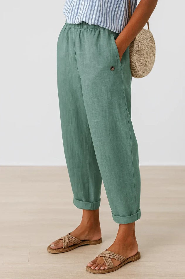 EVIE | Lightweight Wide-Leg Trousers