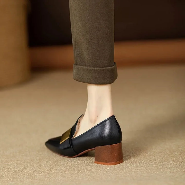 EMMA | Metallic Accent Loafers