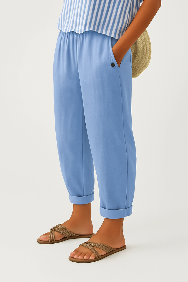 EVIE | Lightweight Wide-Leg Trousers