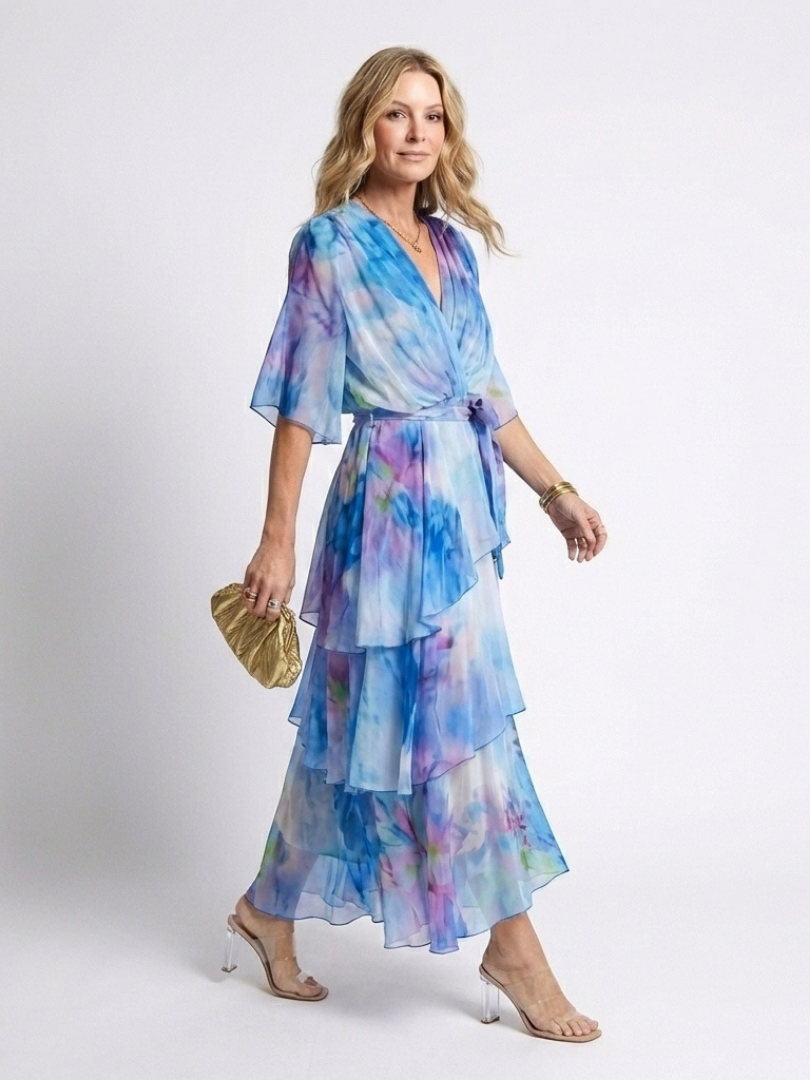AIVA | Flowing Tie-Waist Maxi Dress