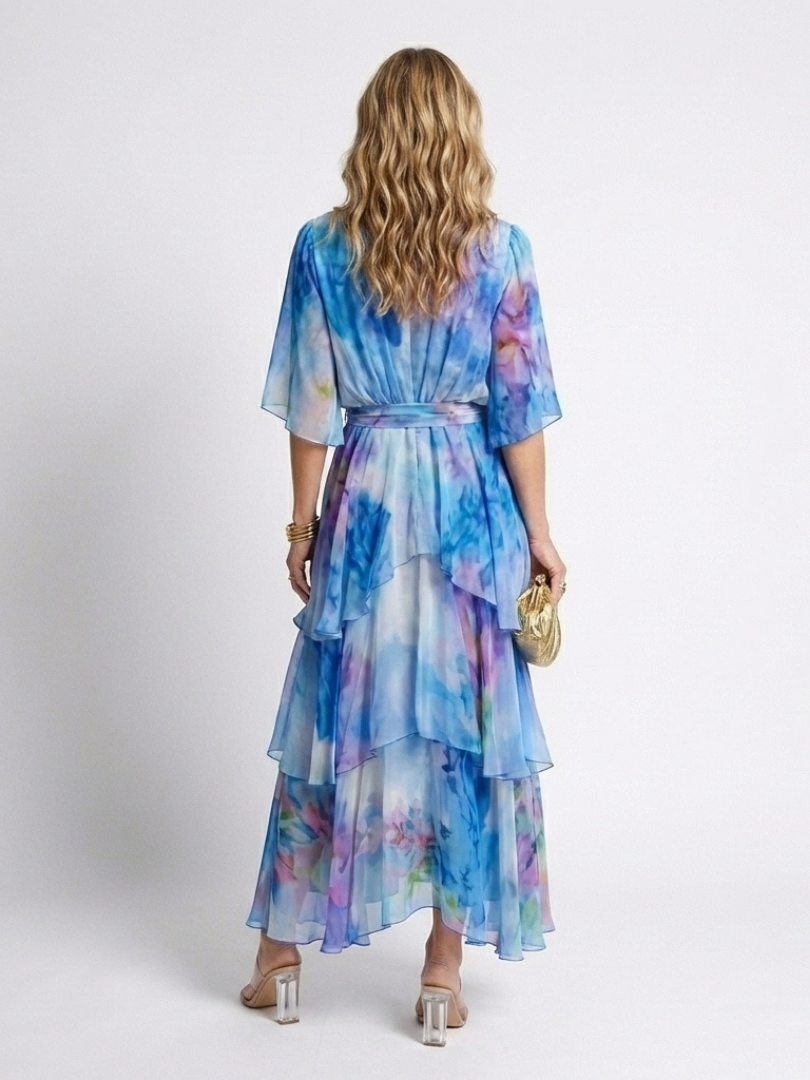 AIVA | Flowing Tie-Waist Maxi Dress