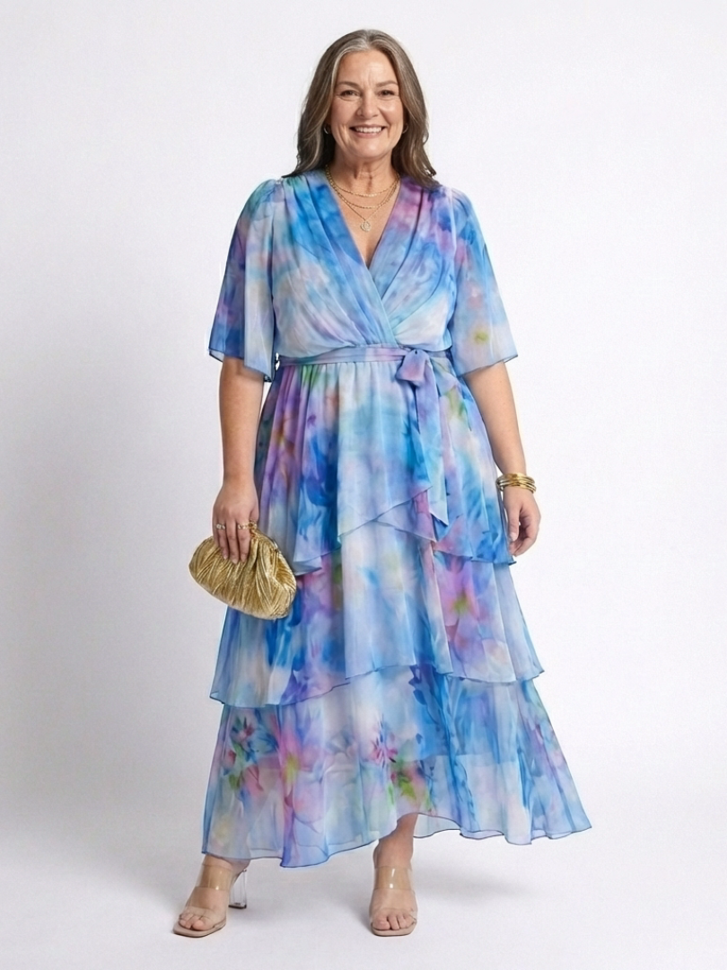 AIVA | Flowing Tie-Waist Maxi Dress