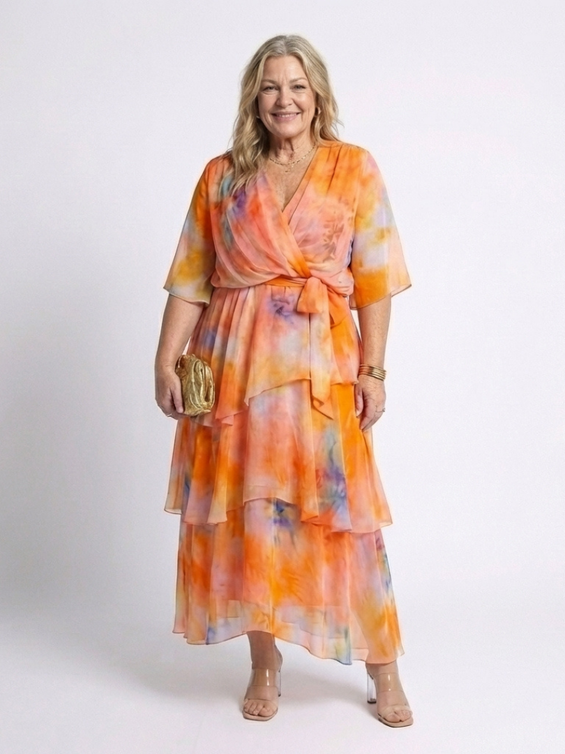 AIVA | Flowing Tie-Waist Maxi Dress