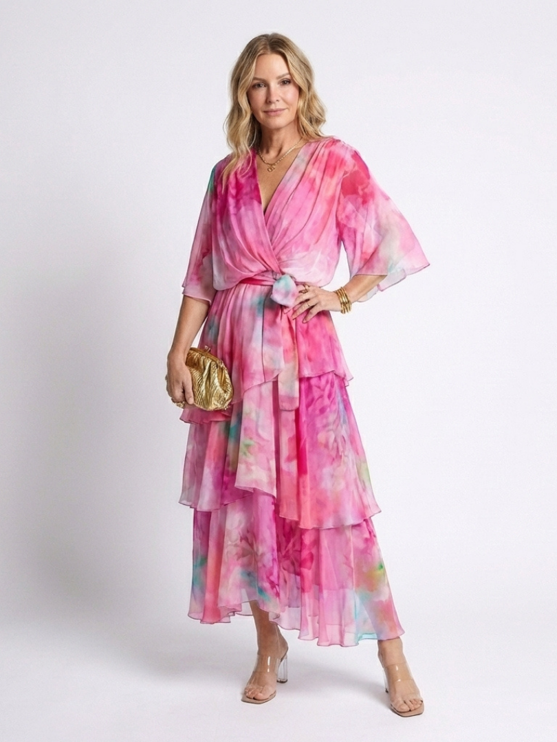 AIVA | Flowing Tie-Waist Maxi Dress