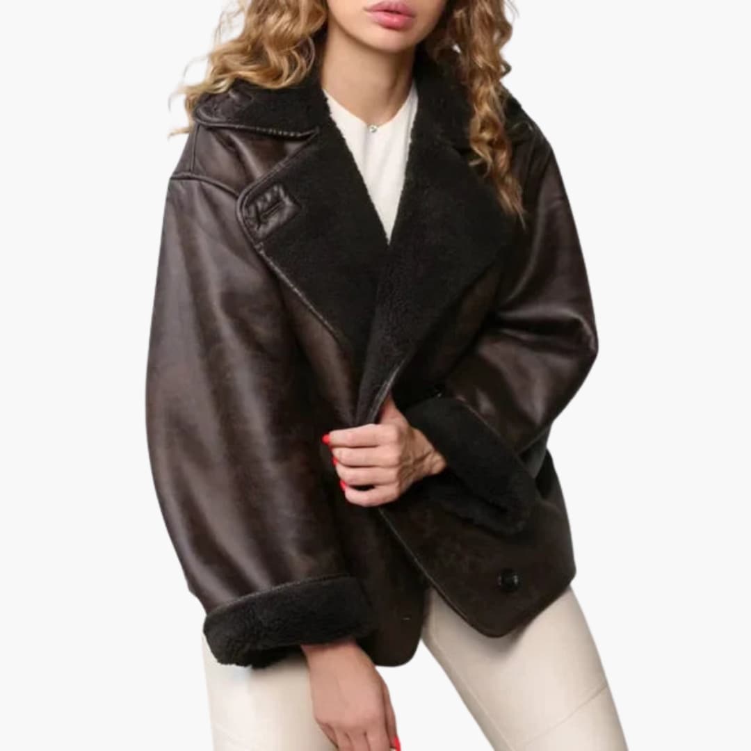 LIDIA | Oversized Lined Women's Vegan Leather Jackets