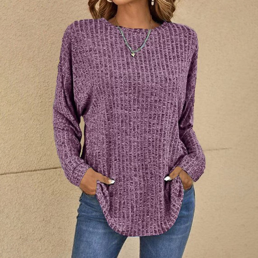 ZOE | Relaxed Fit Cotton Jumper Long Sleeve Crew Neck Sweater