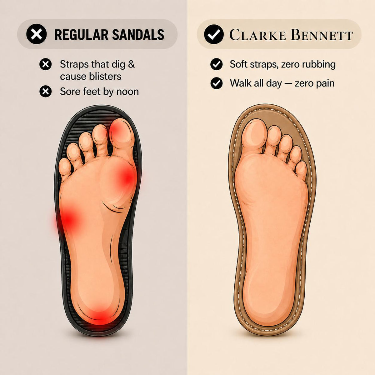 LILLY | Walk All Day With Zero Pain Sandals