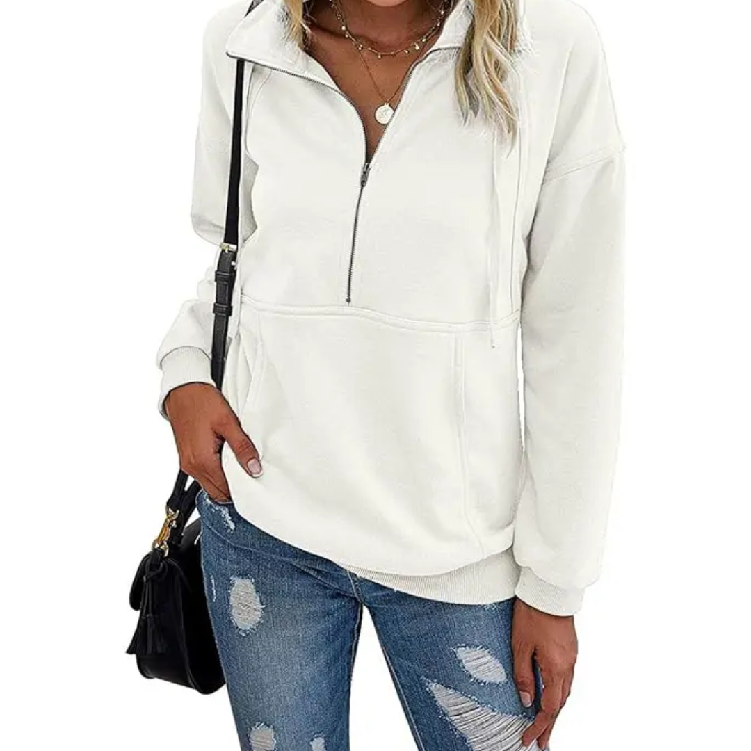 EMILIA | Cozy Half-Zip Sweatshirt