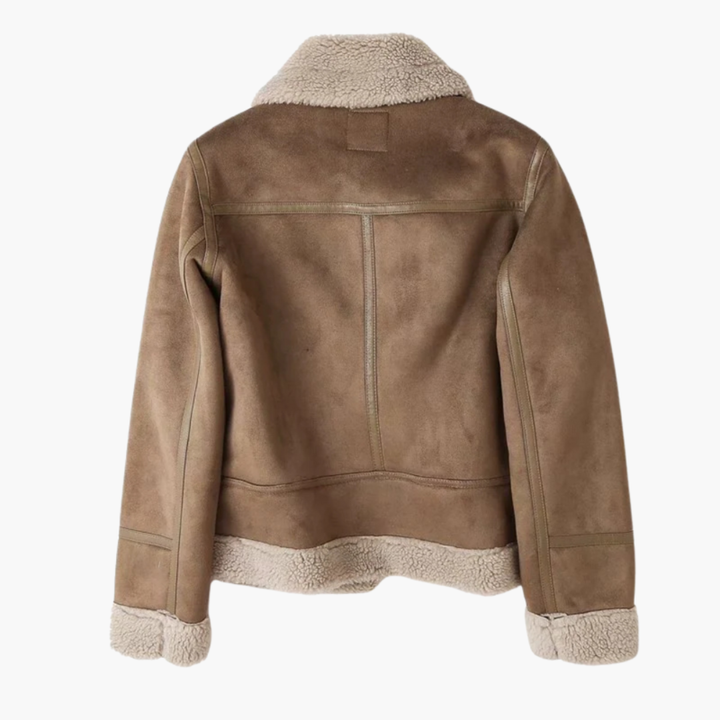 CLAUDINE | Zip Jacket with Plush Inner Layer and Adjustable Belt Hem