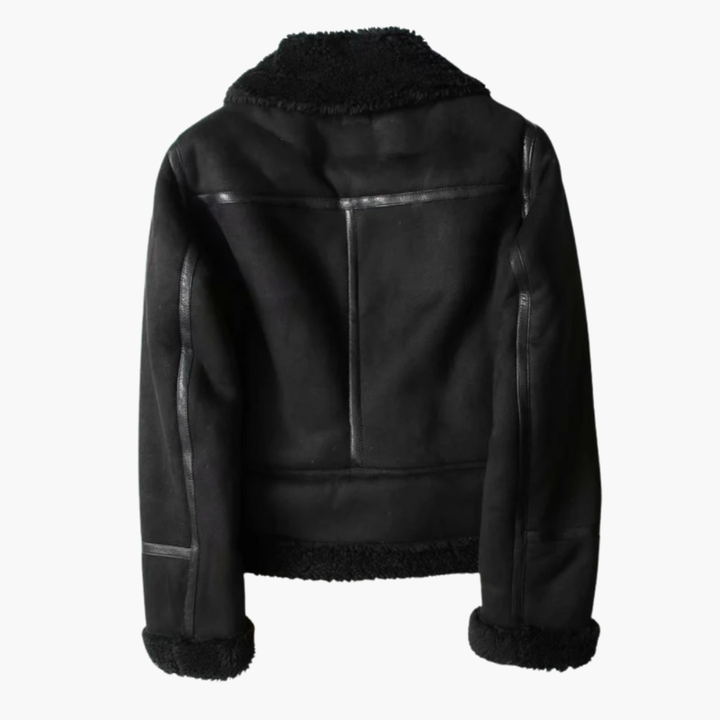 CLAUDINE | Zip Jacket with Plush Inner Layer and Adjustable Belt Hem