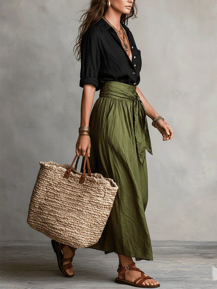 CHLOEI | Two-Piece Top and Midi Skirt Set