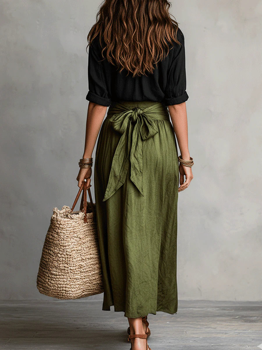 CHLOEI | Two-Piece Top and Midi Skirt Set