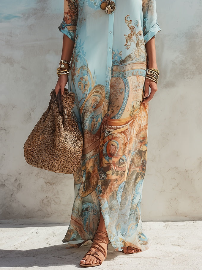 SERENA | Mediterranean Shirt Dress