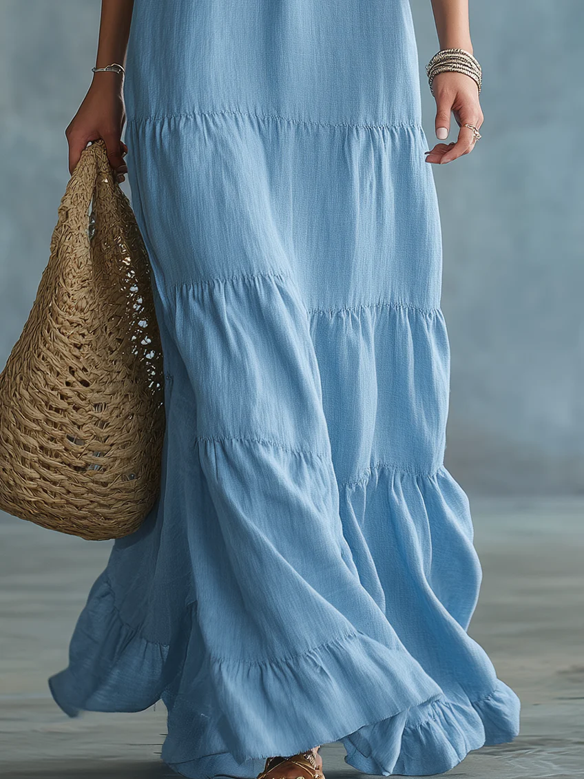 ANITA | Bohemian Maxi Dress with V-Neck