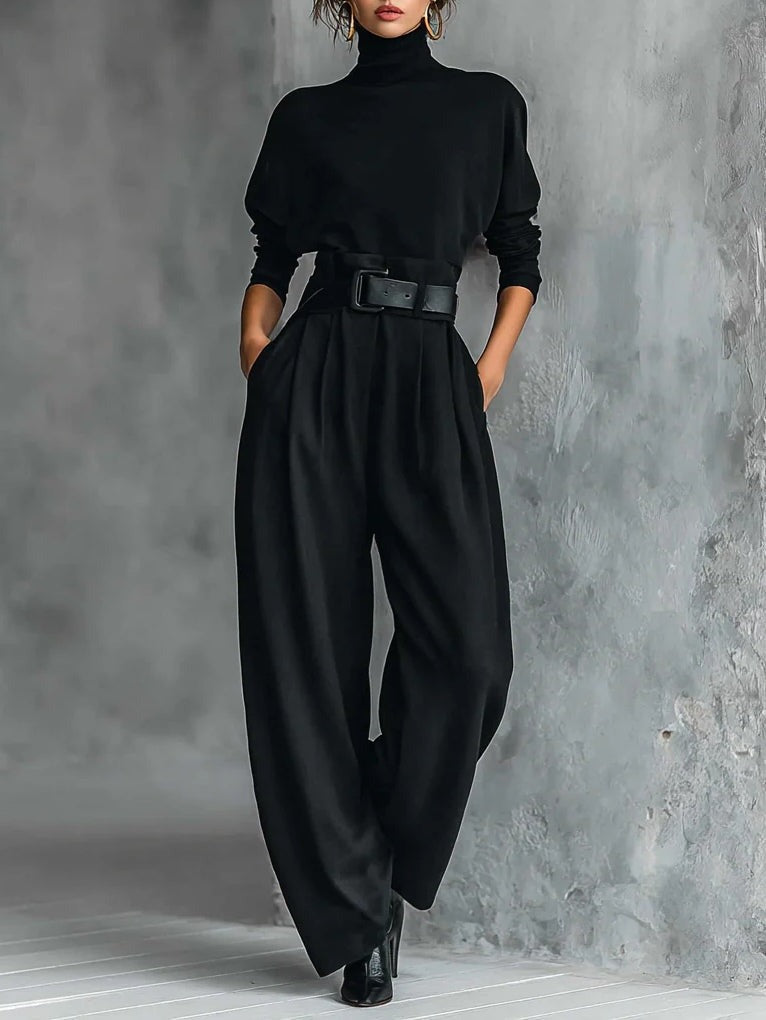 FIONA | Turtleneck Sweater and Straight-Leg Pants Set