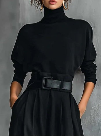 FIONA | Turtleneck Sweater and Straight-Leg Pants Set