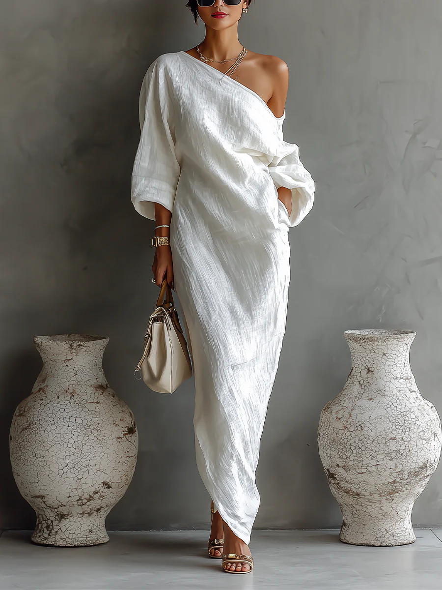 ELISE | Elegant One-Shoulder Maxi Dress