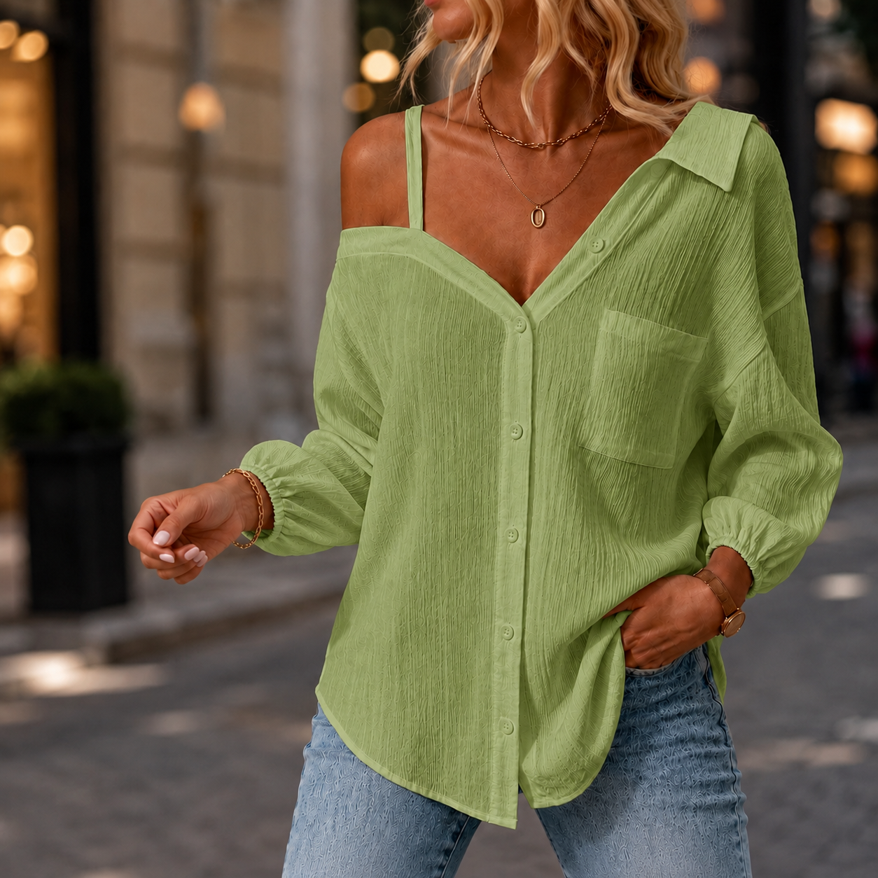 SHEENA | Off-Shoulder Shirt