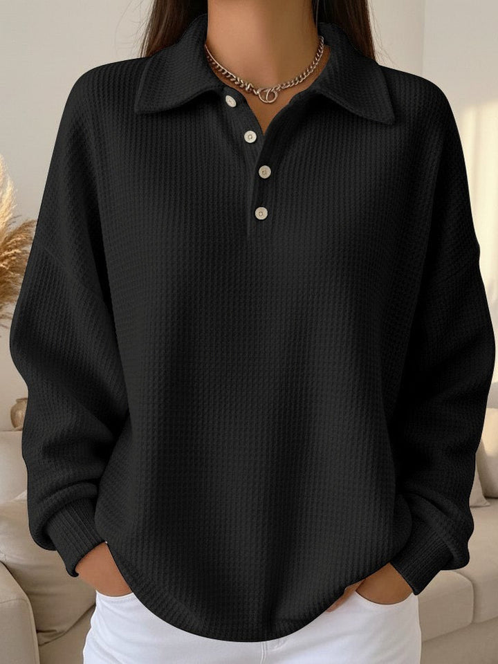 LIVIA | Textured Polo Sweater