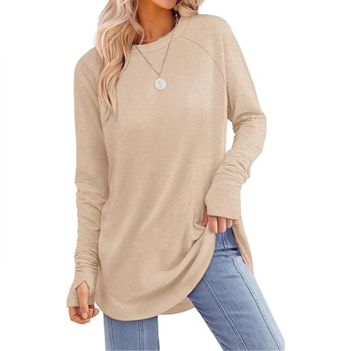 CORINNE | Relaxed Thumb Hole Tunic Top