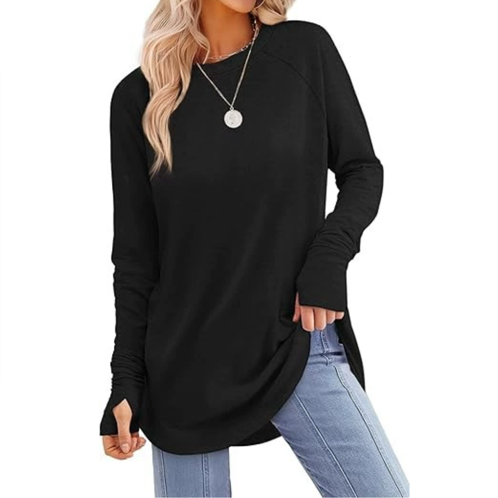CORINNE | Relaxed Thumb Hole Tunic Top