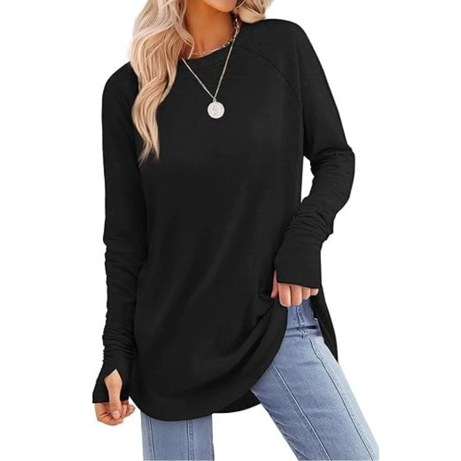 CORINNE | Relaxed Thumb Hole Tunic Top