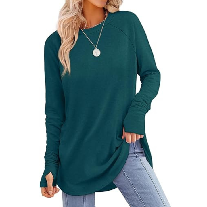 CORINNE | Relaxed Thumb Hole Tunic Top
