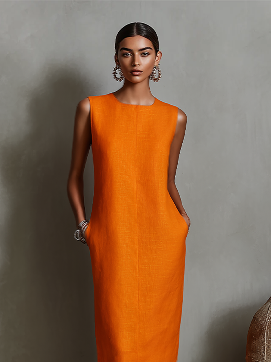 MAUREEN | Midi Dress with Pockets