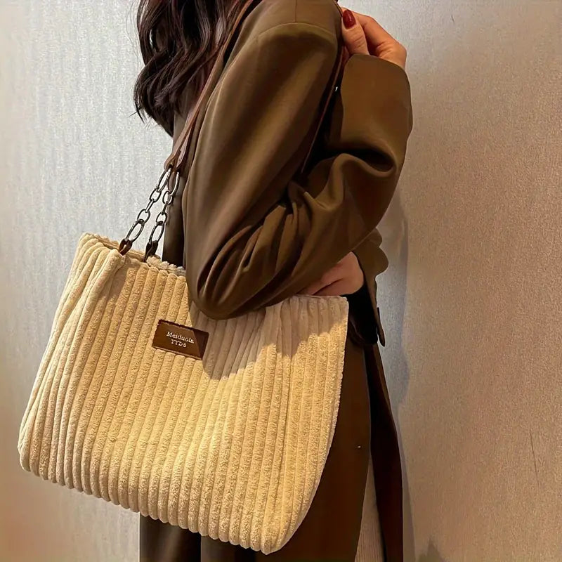 BYANE | Women's Corduroy Tote Bag