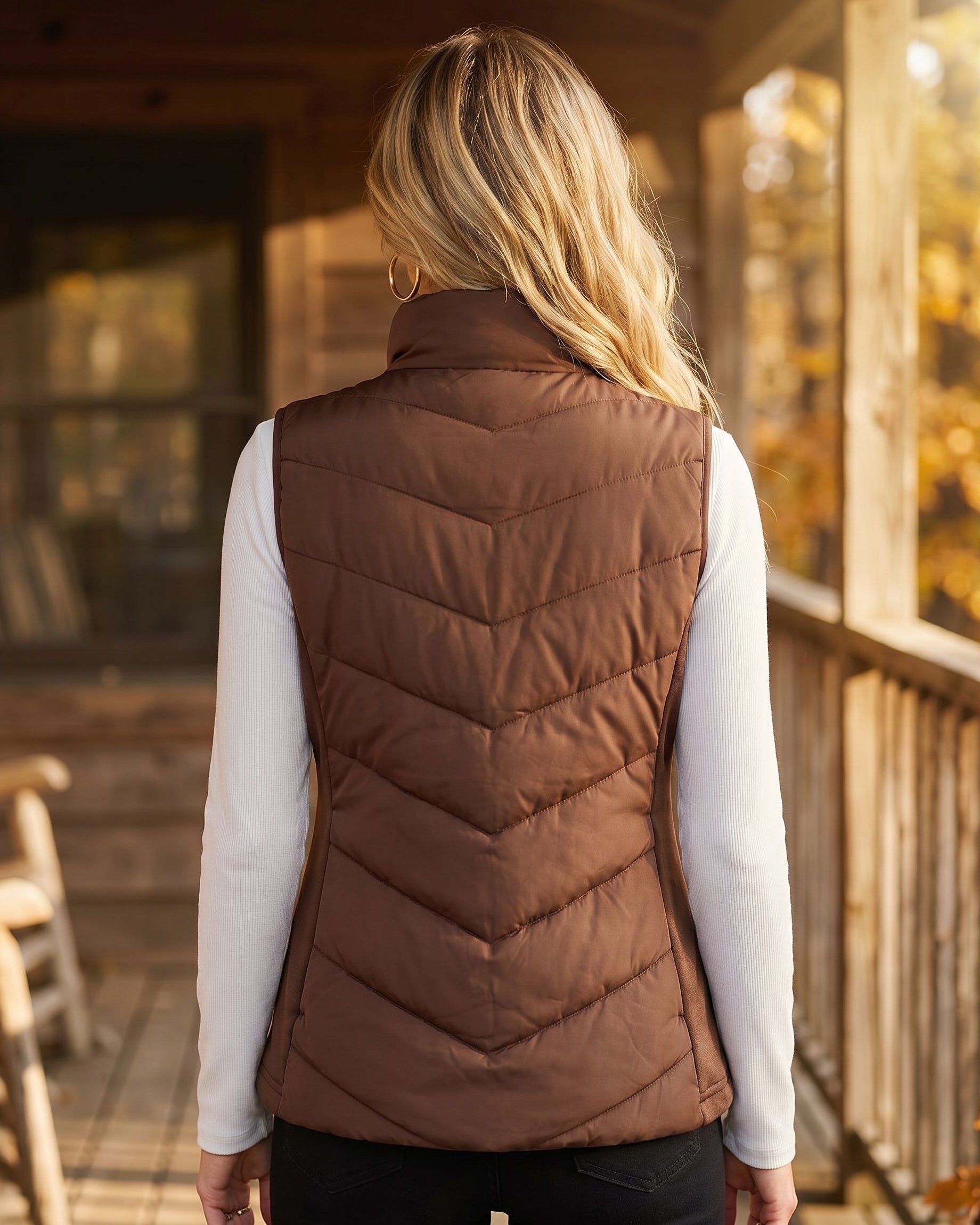 AVA | Chevron Quilted Vest
