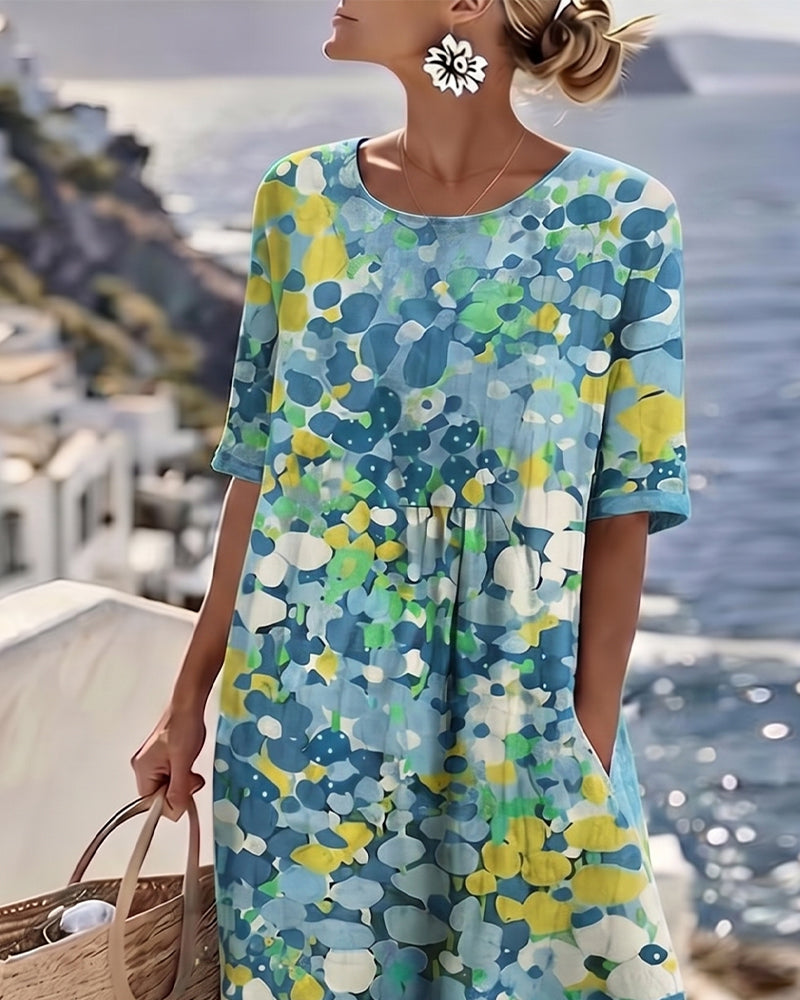 ELENA | Elegant Floral Midi Dress