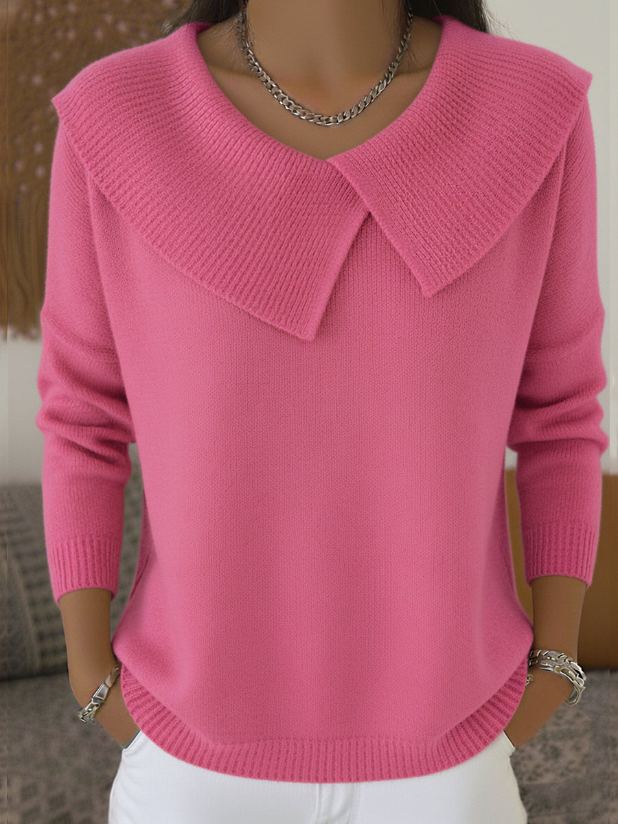 AMY | Warm Sweater with Soft Collar
