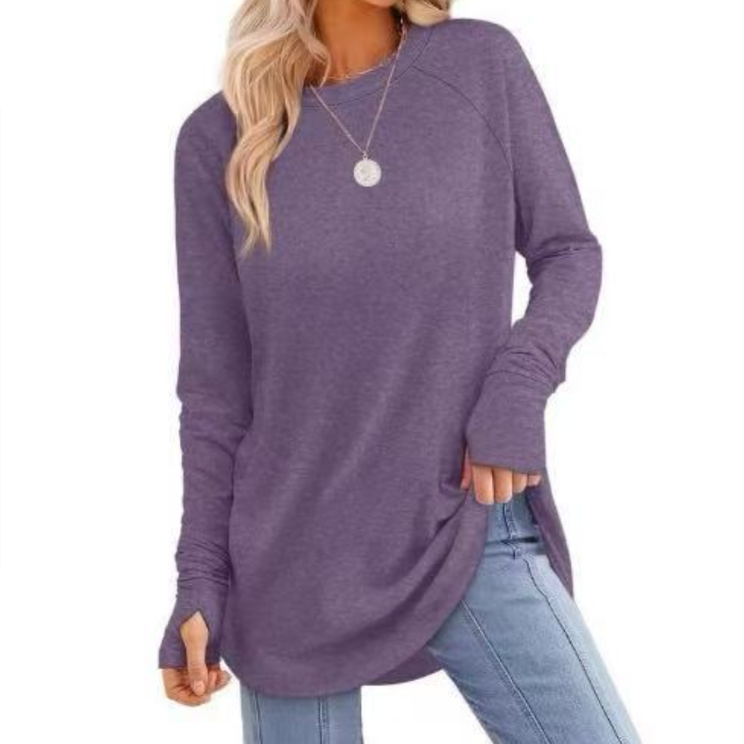 CORINNE | Relaxed Thumb Hole Tunic Top