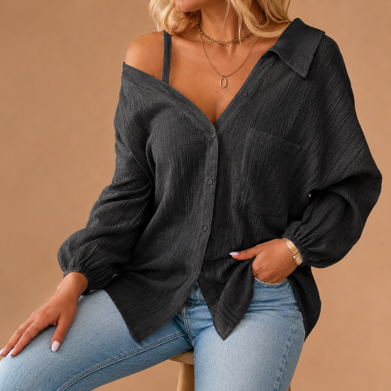 SHEENA | Off-Shoulder Shirt