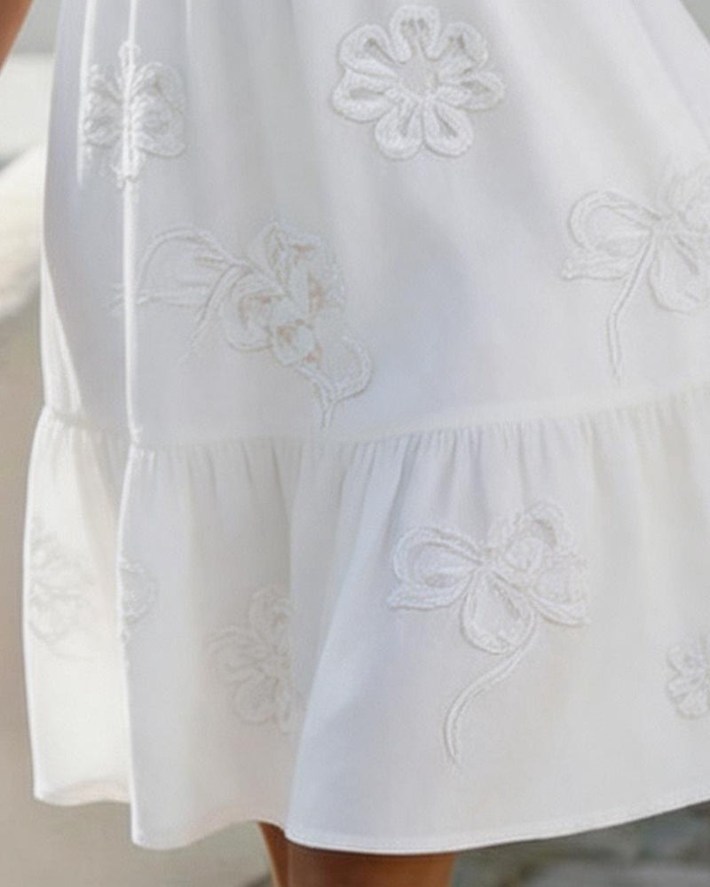BLOSSOM | V-Neck Ruffled Dress