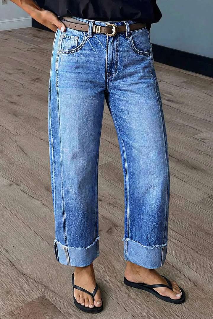 MIA | Roll Edge Straight Jeans