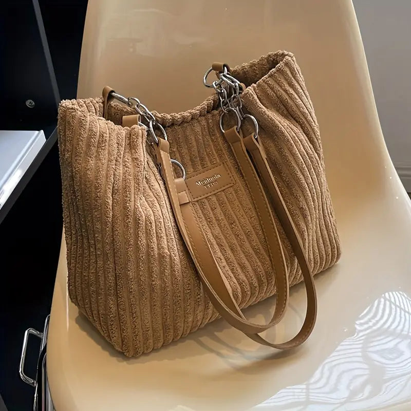 BYANE | Women's Corduroy Tote Bag