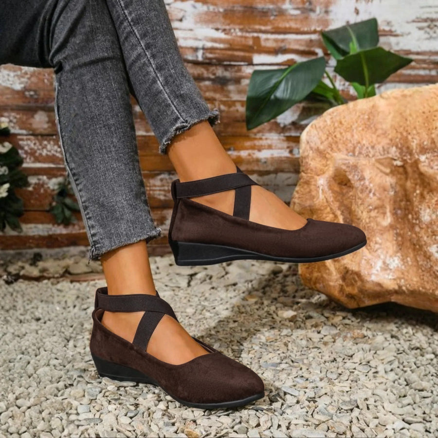 ANGEL | Comfy Closed Wedge Slip-On Shoes