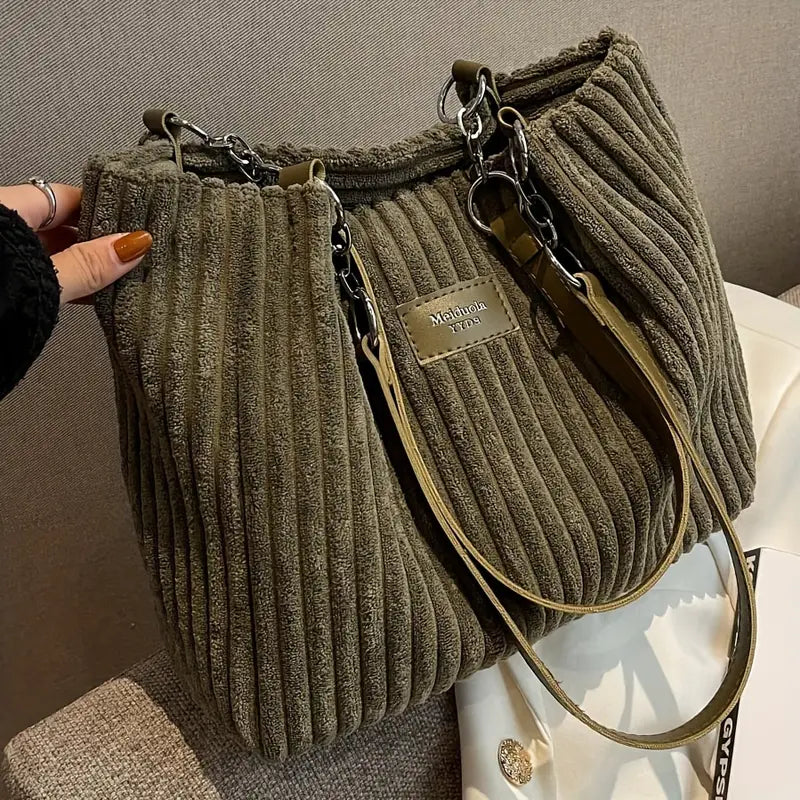 BYANE | Women's Corduroy Tote Bag