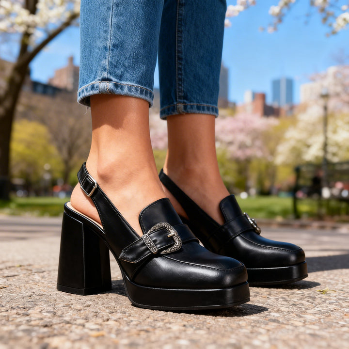 PIPPA | Slingback Block Heels