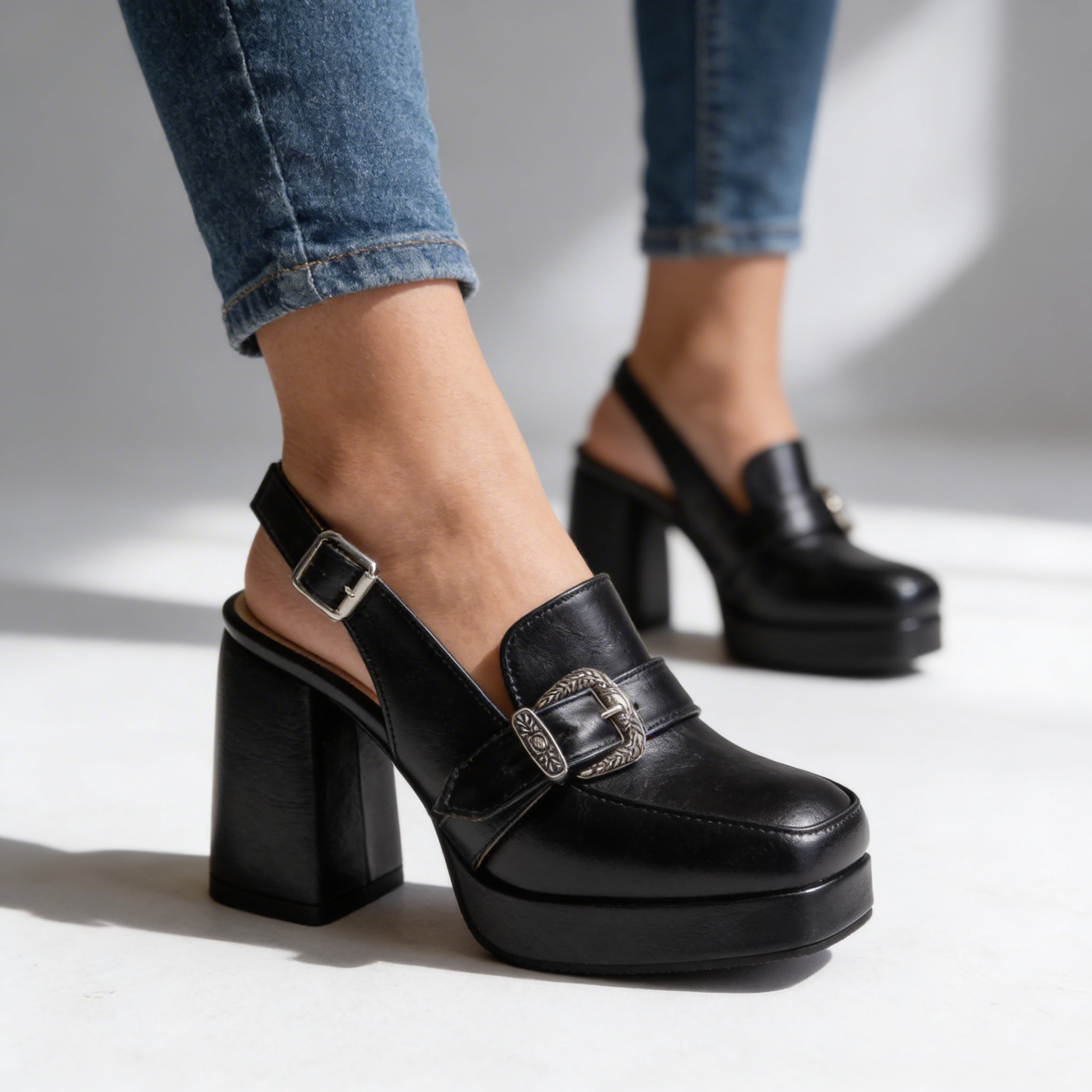 PIPPA | Slingback Block Heels