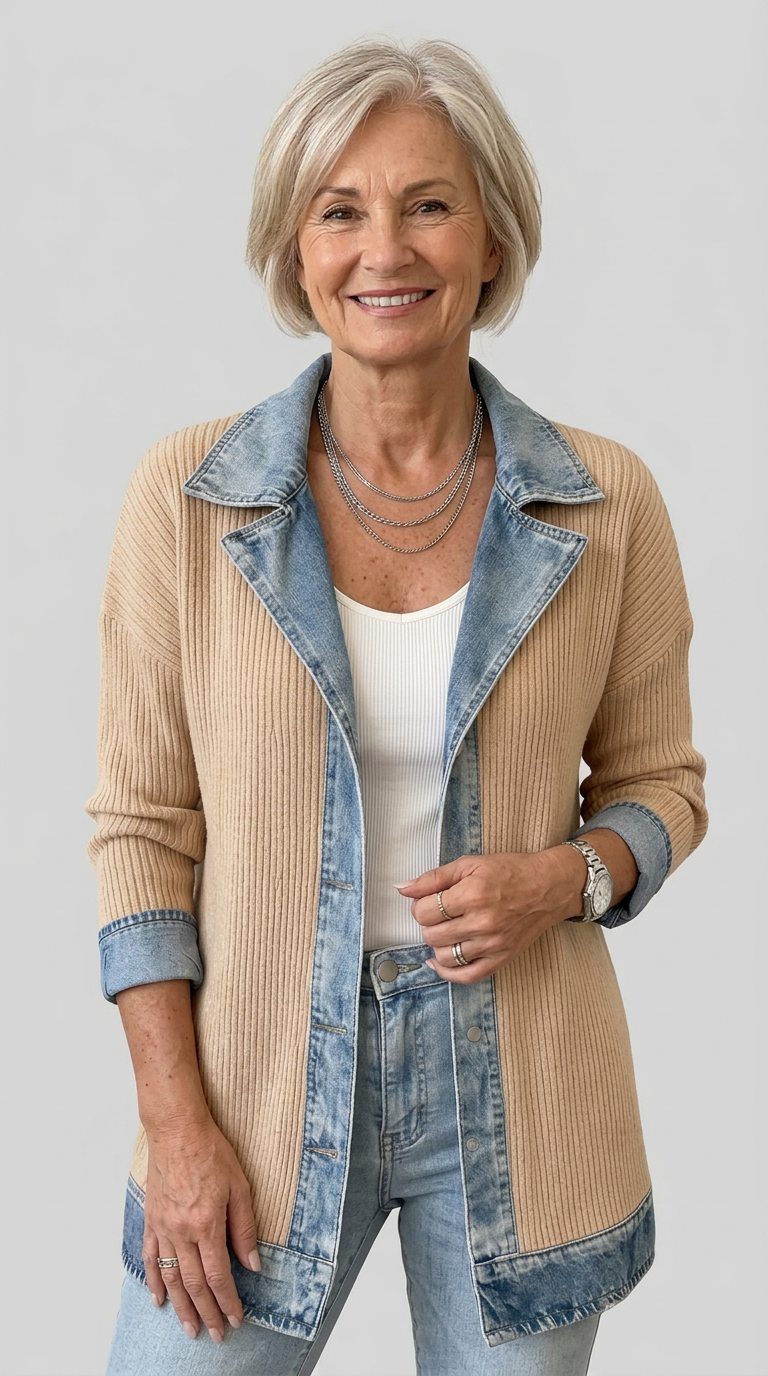 ZOE | Mixed Texture Statement Jacket