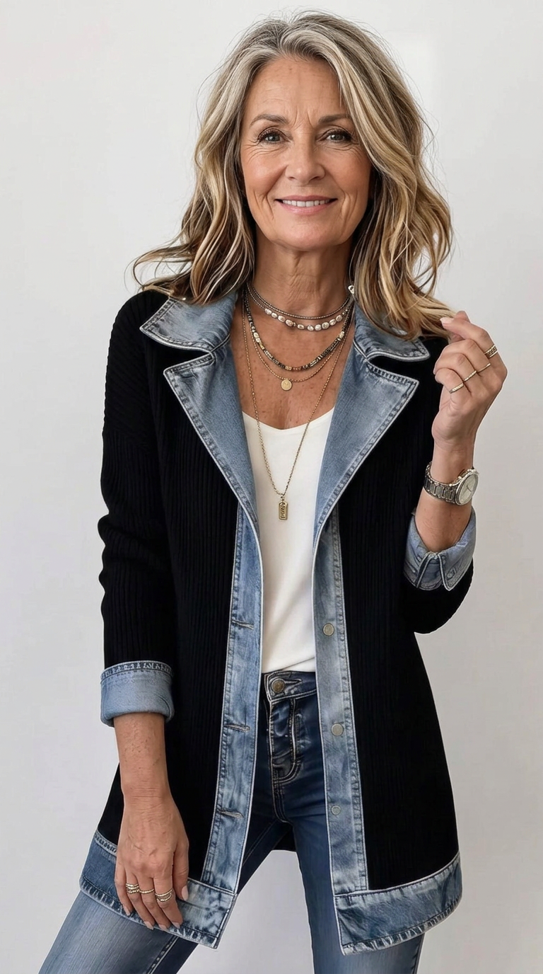 ZOE | Mixed Texture Statement Jacket