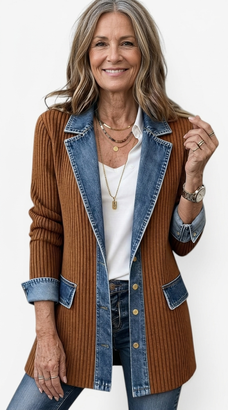 ZOE | Mixed Texture Statement Jacket