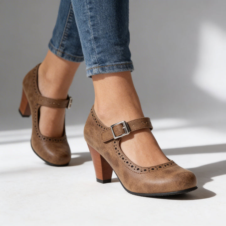 MANDA | Brogue Buckle Loafers