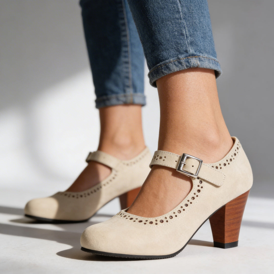 MANDA | Brogue Buckle Loafers